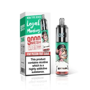 Legal Monkey Kiwi Passion Fruit Guava 9000 Puffs Disposable Vape