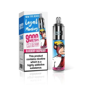 Legal Monkey Blueberry Raspberry 9000 Puffs Disposable Vape